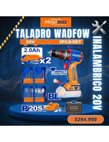 Taladro Wadfow Inalámbrico...