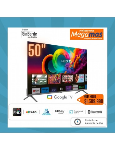 Televisor LED 50" Google TV...